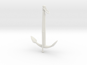 1/20 IJN Admiralty Pattern Anchor in White Natural Versatile Plastic