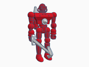 Crimson Commander Micronauts Figure  in Red Processed Versatile Plastic
