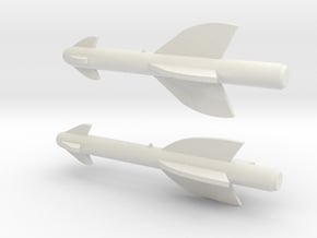1/48 Scale AGM-119 Penguin Mk2 and Mk3 in White Natural Versatile Plastic