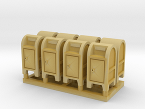 (8) N-Scale Postboxes Mailboxes in Tan Fine Detail Plastic