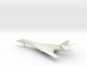 Rockwell B-1B Lancer (swept wings) in White Natural Versatile Plastic: 1:500