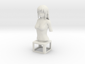 Figurine "Hana" (Bust) in White Natural Versatile Plastic