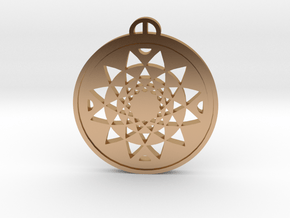 Highworth Wiltshire Crop Circle Pendant in Polished Bronze