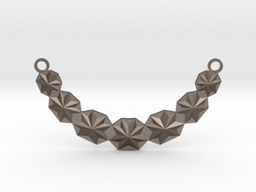 Necklace in Polished Bronzed-Silver Steel