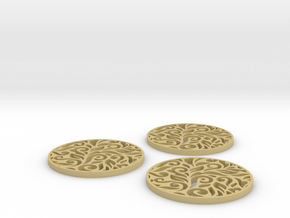 floral coasters in Tan Fine Detail Plastic