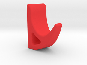 Simple wall hook in Red Smooth Versatile Plastic
