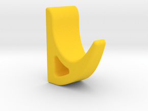 Simple wall hook in Yellow Smooth Versatile Plastic