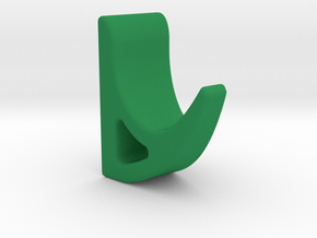 Simple wall hook in Green Smooth Versatile Plastic