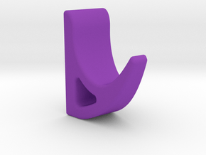 Simple wall hook in Purple Smooth Versatile Plastic