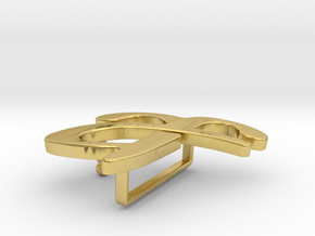Custom Logo Belt Buckle in Polished Brass