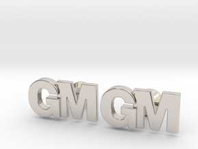 Monogram Cufflinks GM in Rhodium Plated Brass