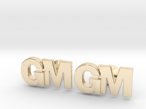 Monogram Cufflinks GM in 14k Gold Plated Brass
