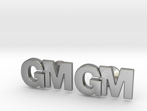 Monogram Cufflinks GM in Natural Silver