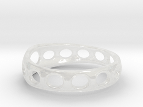 Curved Ring, All Sizes, Multisize in Clear Ultra Fine Detail Plastic: 6 / 51.5