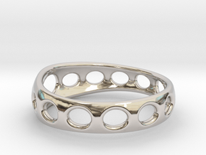 Curved Ring, All Sizes, Multisize in Platinum: 6 / 51.5