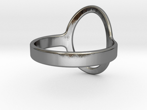 Top Oval Ring All sizes, Multisize in Polished Silver: 6 / 51.5