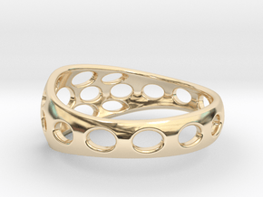 Oval Pattern ring All Sizes, Multisize in 14k Gold Plated Brass: 5.5 / 50.25