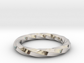 Steel wire ring all sizes, multisize in Rhodium Plated Brass: 5 / 49