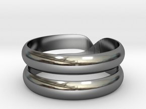 Xring All Sizes, Multisize in Fine Detail Polished Silver: 5 / 49
