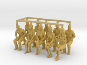Modeling Figures - Seated 1/2 inch tall in Tan Fine Detail Plastic