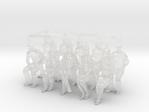 Modeling Figures - Seated 1/2 inch tall in Clear Ultra Fine Detail Plastic