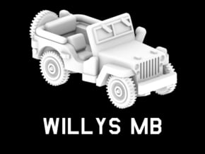Willys MB in White Natural Versatile Plastic: 1:220 - Z