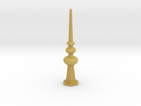 Miniature Lovely Luxurious Vertical Ornament in Tan Fine Detail Plastic