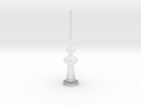 Miniature Lovely Luxurious Vertical Ornament in Clear Ultra Fine Detail Plastic