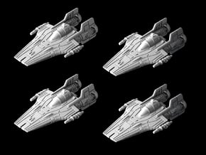4x RZ-2 Resistance A-wing "Real Size" 1/270 in White Natural Versatile Plastic
