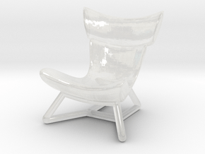 Miniature Imola Chair - Bo Concept in Clear Ultra Fine Detail Plastic: 1:48 - O