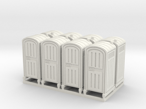 8 HO porta potty in White Natural Versatile Plastic