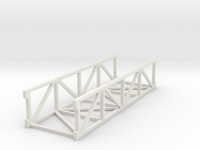 'HO Scale' - 20' Conveyor Bridge Section in White Natural Versatile Plastic