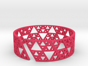 Sierpinski Bracelet in Pink Processed Versatile Plastic