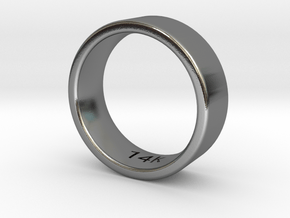Flat Ring in Polished Silver: 6 / 51.5