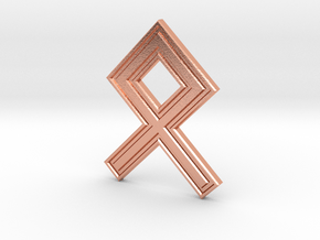 Othala Rune Charm in Natural Copper