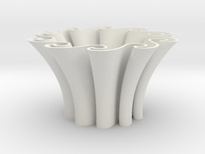 Waves vase in White Natural Versatile Plastic