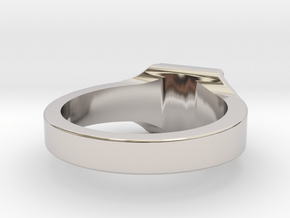 hard Band All Sizes, multisize in Rhodium Plated Brass: 5 / 49
