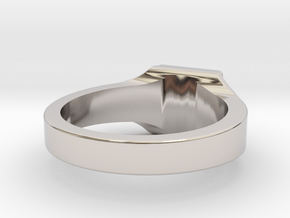 hard Band All Sizes, multisize in Rhodium Plated Brass: 5.5 / 50.25