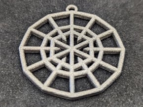 Resurrection Emblem 01 Medallion (Sacred Geometry) in Matte Black Steel
