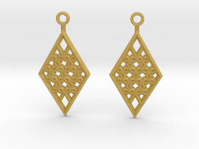 earrings in Tan Fine Detail Plastic