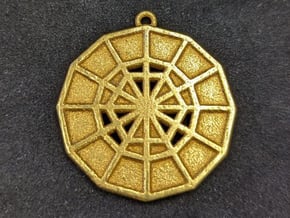 Restoration Emblem 12 Medallion (Sacred Geometry) in Polished Gold Steel