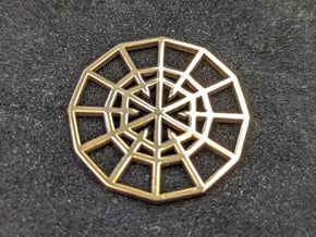 Resurrection Emblem CHARM 01 (Sacred Geometry) in Polished Brass