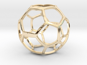 football pendant in 14k Gold Plated Brass