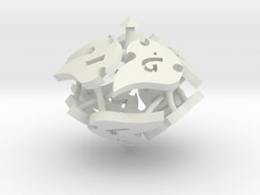 Tocrax Ten-Sided Die in White Natural Versatile Plastic