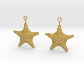 starfish earrings in Tan Fine Detail Plastic