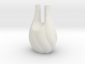 weird two-hearted vase in White Natural Versatile Plastic