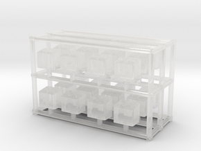 1/200 DKM skylight small w/o lid set 24pcs in Clear Ultra Fine Detail Plastic