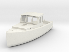 4 inch fishing boat in White Natural Versatile Plastic