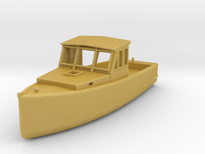 4 inch fishing boat in Tan Fine Detail Plastic