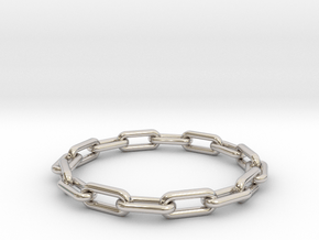 Long Chain ring All Sizes, Multisize in Rhodium Plated Brass: 13 / 69